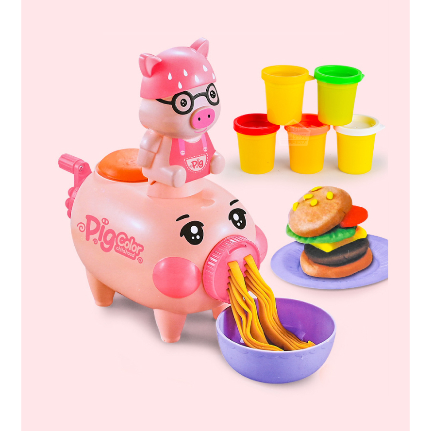 Toy-小豬彩色黏土麵條機
