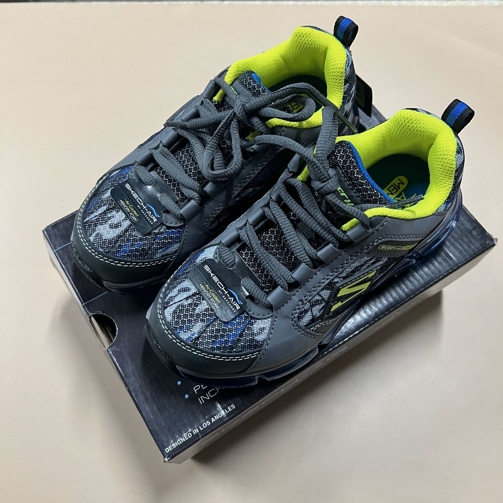 ［出清品］《布布童鞋》(20公分)SKECHERS_AIR迷彩鐵灰兒童氣墊運動鞋