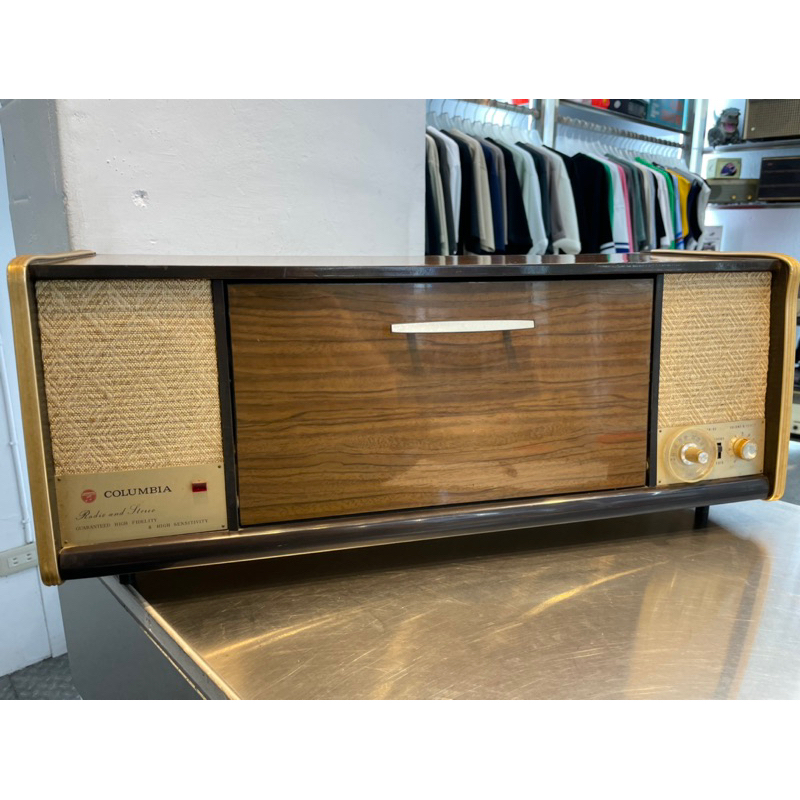 早期 日本 復古 COLUMBIA 唱片 收音機