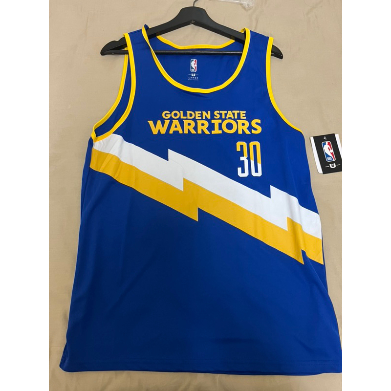 Steph Curry 柯瑞 金州勇士藍黃白閃電UNK NBA授權籃球衣