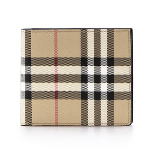 BURBERRY Vintage 經典格紋帆布對開短夾(卡其)｜100%原廠真品｜JS Maxx官方旗艦館