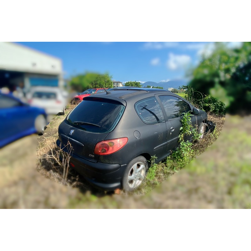 標緻206 Peugeot 206 寶獅 標誌 零件車，有牌。