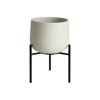 【日本KINTO】PLANT POT 211 附架陶瓷花盆16cm-共4款《拾光玻璃》 花器 園藝