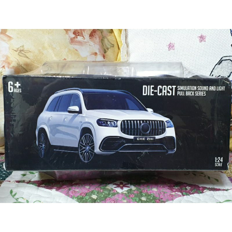 CHE ZHI 1:24仿真聲光回力系列BENZ 賓士 休旅車 新版 合金車 模型車