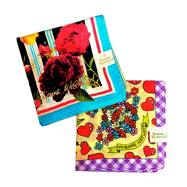 vivienne  Westwood名牌手帕領巾 聖誕禮物 交換禮物 多款多色 100%日本附信封袋包裝
