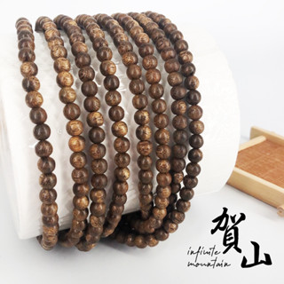 【臺灣現貨】賀山~ 天然越南惠安沉香念珠 108顆念珠 6mm 8mm 越南 惠安沉香 木珠 串珠 手串 手串珠 佛珠