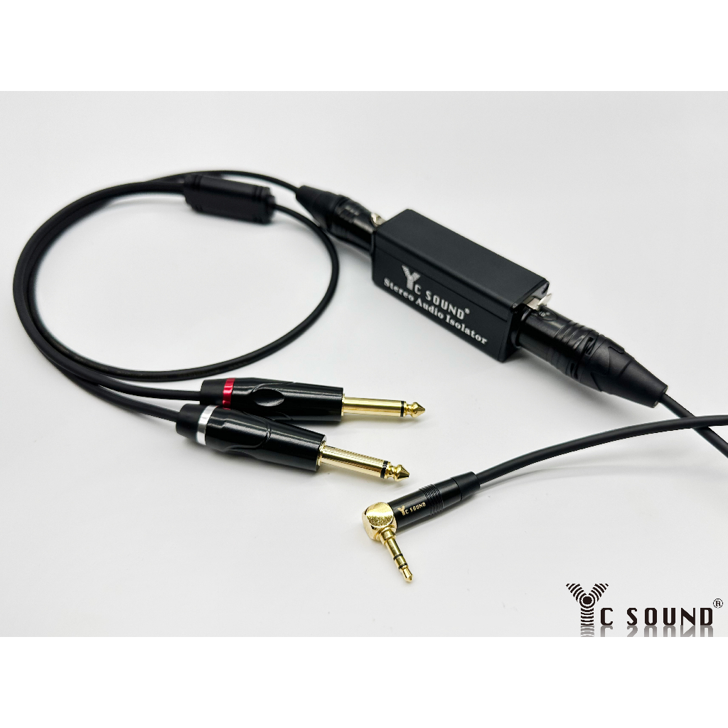 專業用 音源隔離器 音響隔離器 消除雜音 6.3轉3.5 TRS 降噪 隔離保護漏電 3.5mm轉雙6.3mm