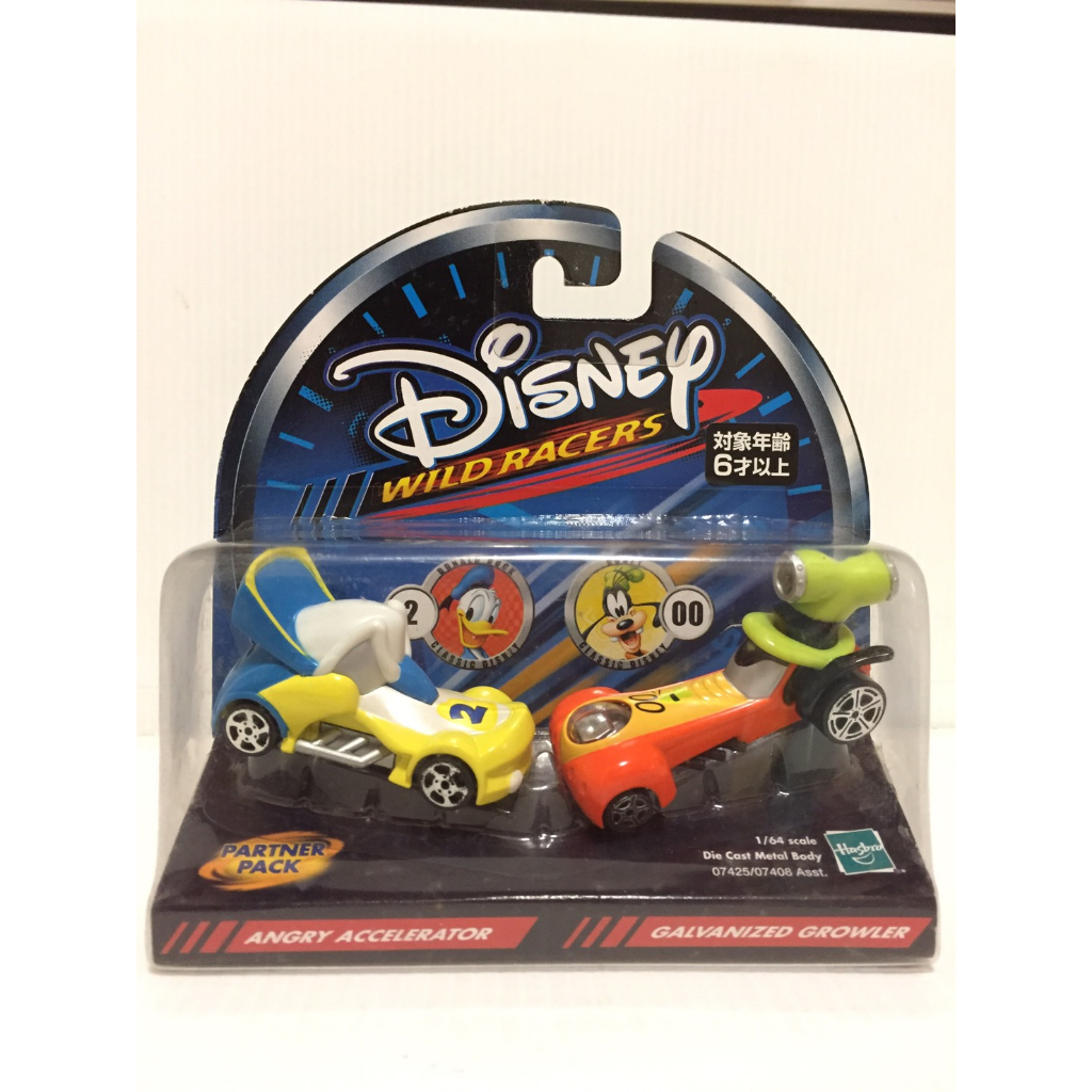 【卡漫精品館】Disney 迪士尼【1/64 WILD RACERS 2 PACK 唐老鴨/高飛】模型車G組全新絕版逸品