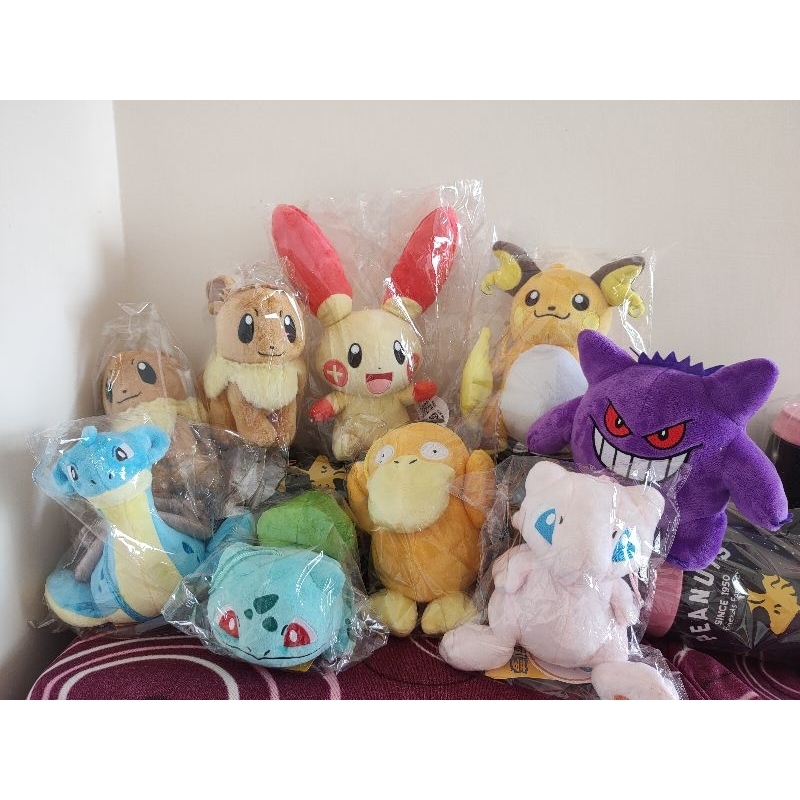 【萌】寶可夢娃娃❤️伊布.夢幻.雷丘.耿鬼.妙蛙種子.可達鴨.正電拍拍 神奇寶貝👉去吧！就決定是你啦