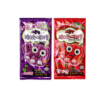 【韓國軟糖】酸Ｑ夾心軟糖 草莓 葡萄 現貨