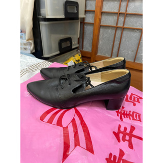 「 二手鞋 」 Dreams Shop 女版皮革跟鞋 41號（黑）鐵4