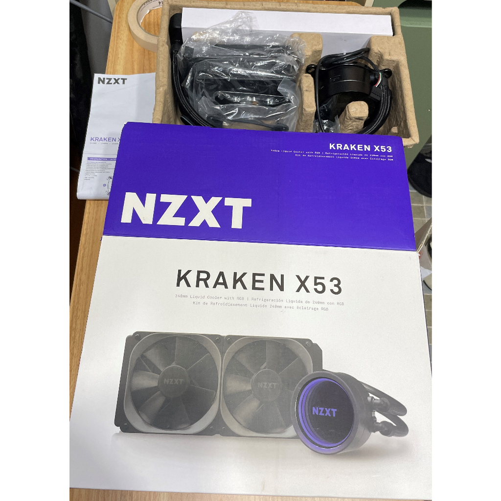 [二手未過保] NZXT Kraken X53 240mm AIO 一體式水冷風扇 鏡面水冷頭