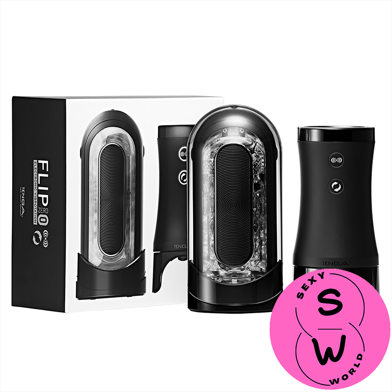 TENGA｜FLIP 0 (ZERO)｜勁炫黑&amp;旋轉震動器 自慰器 電動自慰套 飛機杯 情趣用品 成人玩具