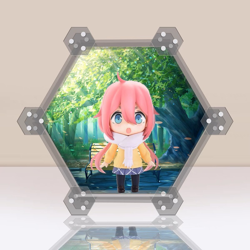 《Yao 挖寶趣》GSC 搖曳露營△ 志摩凜 各務原撫子 通用 單人 六角磁吸無限擴展 黏土人 專用展示盒