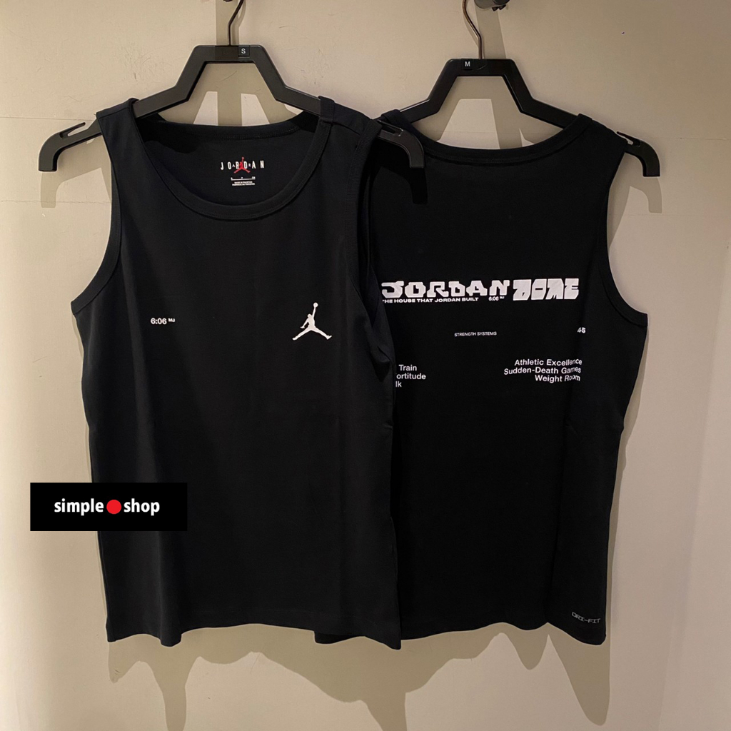 【Simple Shop】NIKE JORDAN LOGO 籃球背心 訓練 排汗 運動背心 黑色 DX9606-010