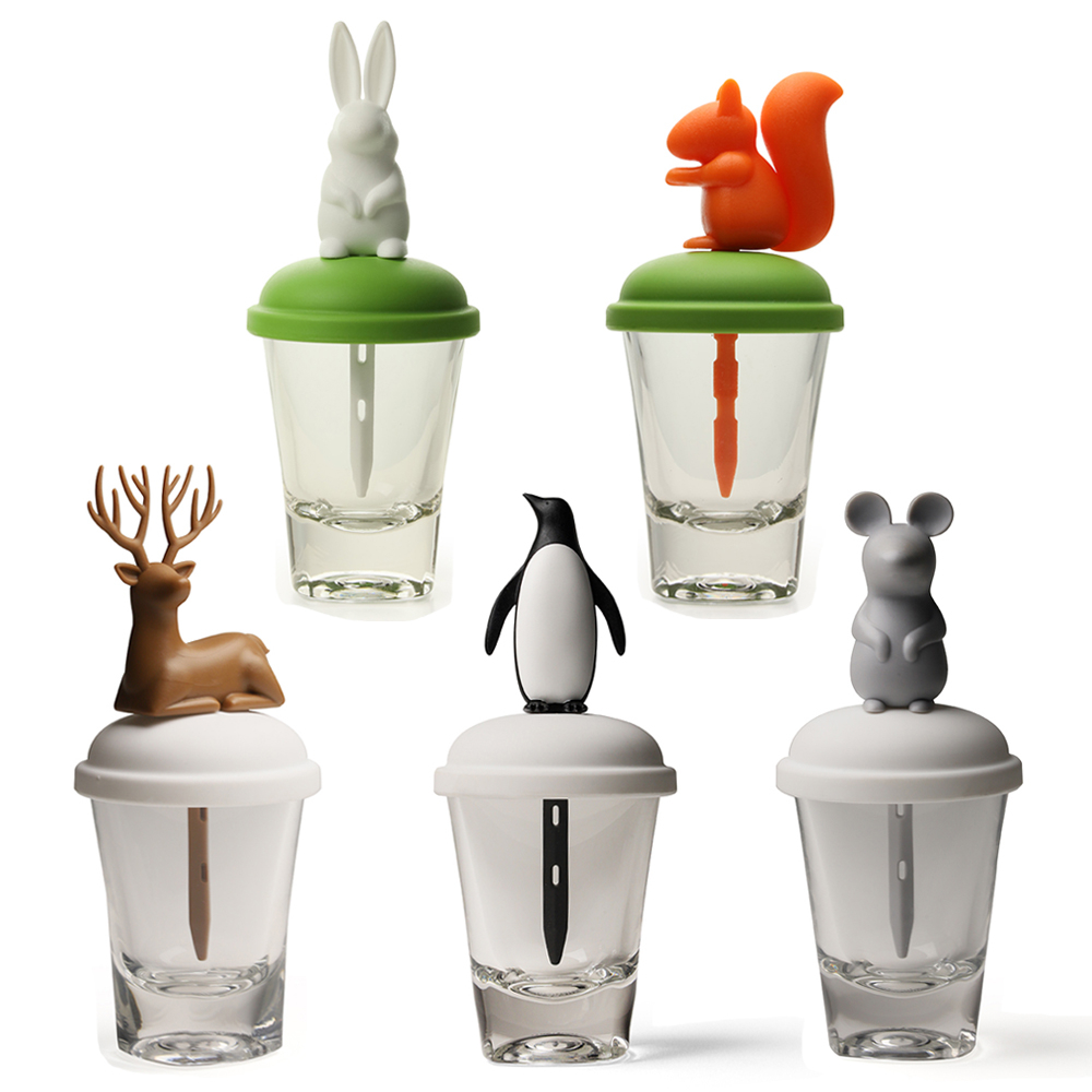 【QUALY】動物玻璃冰棒杯-共5款《拾光玻璃》玻璃杯 禮物 創意杯