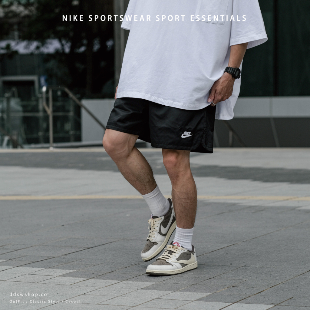 dd▸Nike NSW Essentials Shorts 短褲 梭織內襯 膝上短褲 黑色 DM6830-010