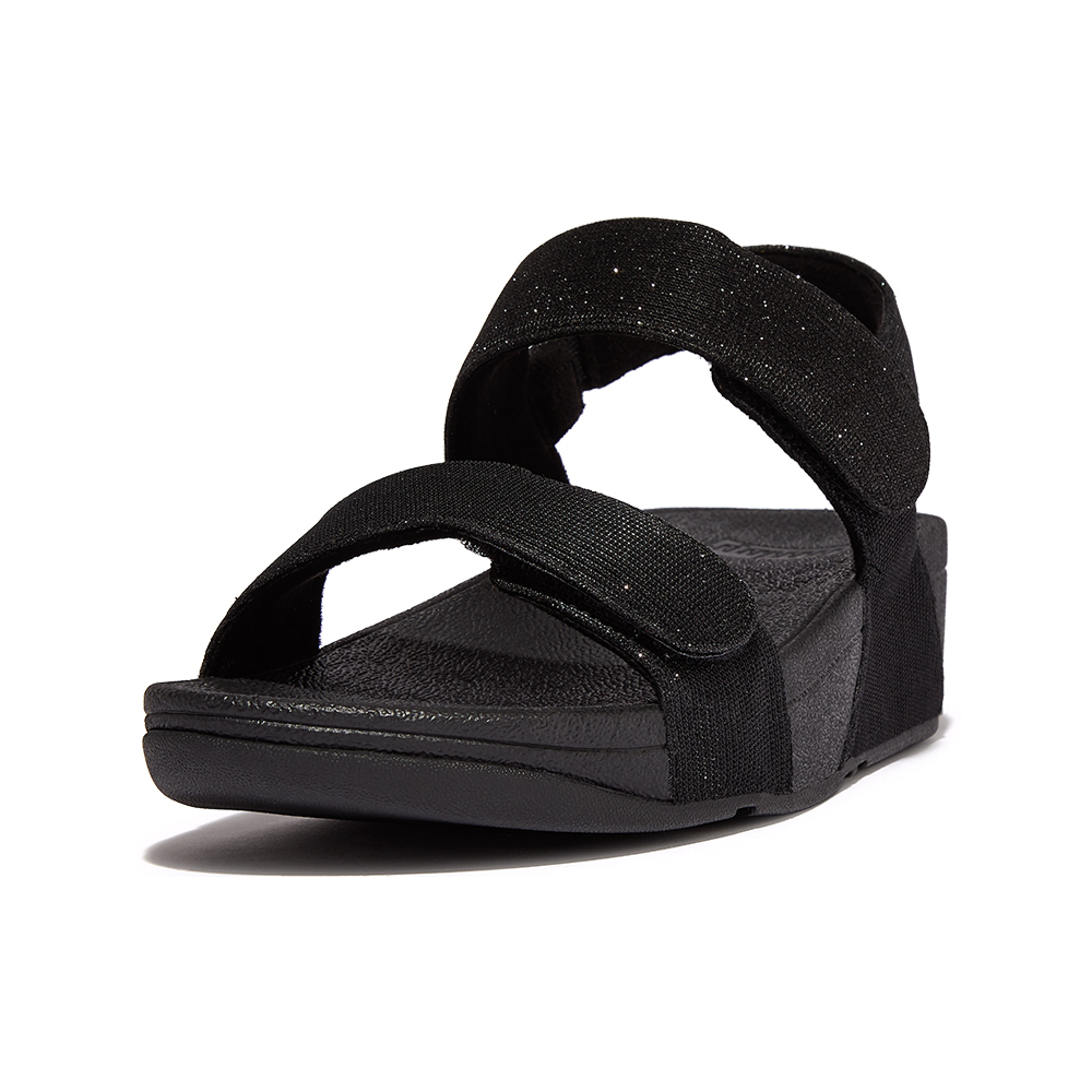 【FitFlop】亮粉可調整式後帶涼鞋12-14009-靚黑色\女-原價3650元