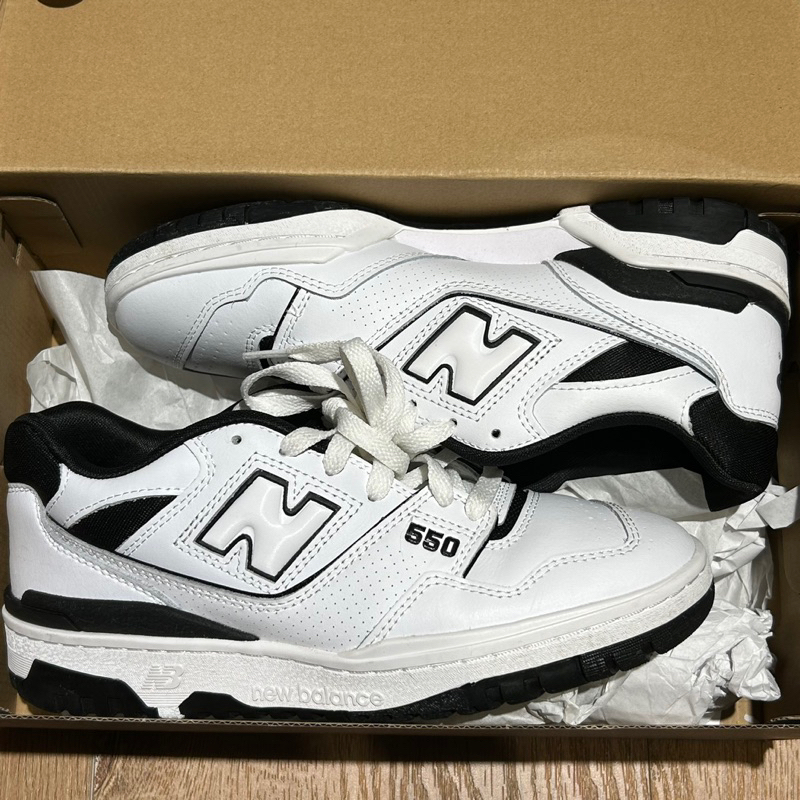 💖二手💖NEW BALANCE 550復古運動鞋(黑白)US6.5(24.5cm)