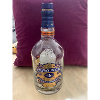 起瓦士18年威士忌1L售空瓶無盒裝（珍藏擺飾品）