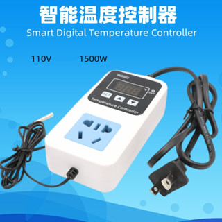 智慧溫度控制器美規插頭110V數顯智慧高精度溫控器溫控開關可調溫度控溫器開關溫度控制器孵蛋機溫度控制器寵物加熱燈控溫器