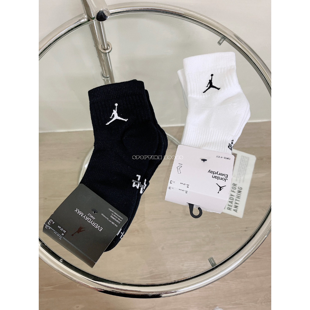 S.G JORDAN DRI-FIT 喬丹 運動 短襪 厚底 三雙一組 SX5544-DX9655-100-010