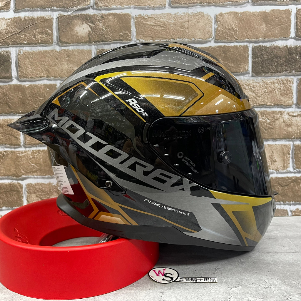 台南WS騎士用品 Motorax R50S 起源 ORIGINS 黑金 電鍍片 多層膜鏡片 大鴨尾 MOTORAX安全帽