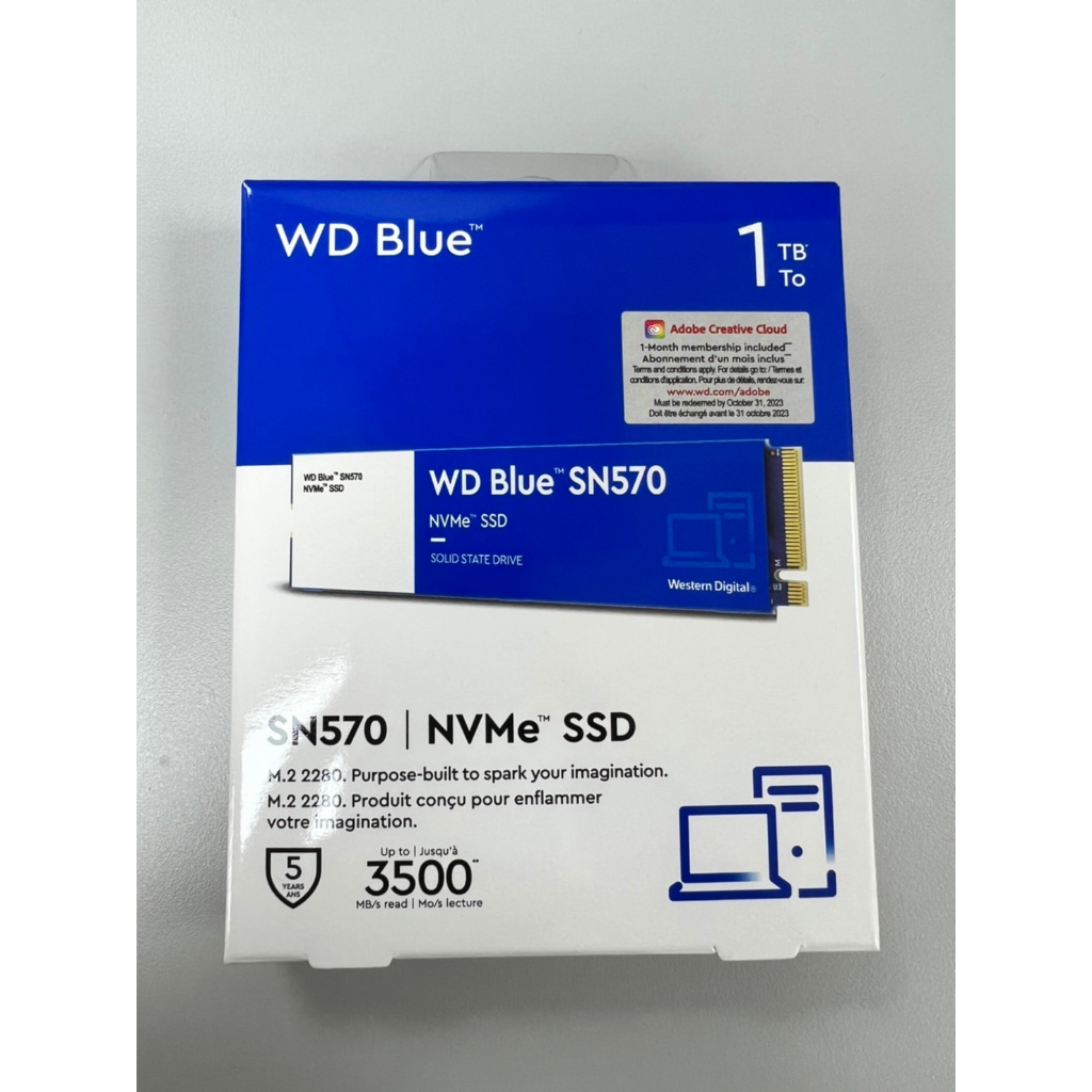 【全新現貨】WD 威騰 SN570 PCIE M.2 SSD  1TB