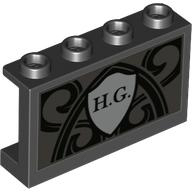 LEGO 76391 6362541 80248 14718 黑色 1x4x2 印有H. G. 妙麗 英文縮寫 印刷磚