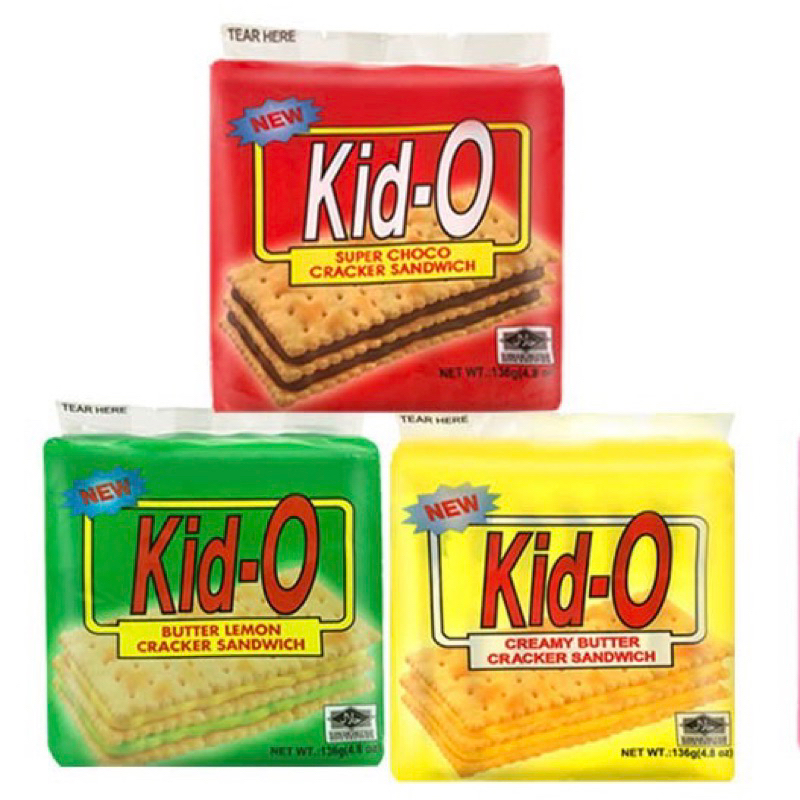 Kid-O日清三明治餅乾（檸檬/奶油/巧克力）136g(8片）