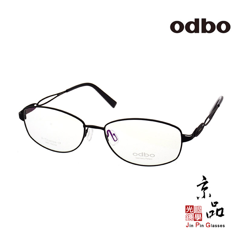 【odbo】1801 C1 霧黑色 鈦金屬 輕量化設計 鏡腳無螺絲設計 鈦金屬鏡框 JPG 京品眼鏡
