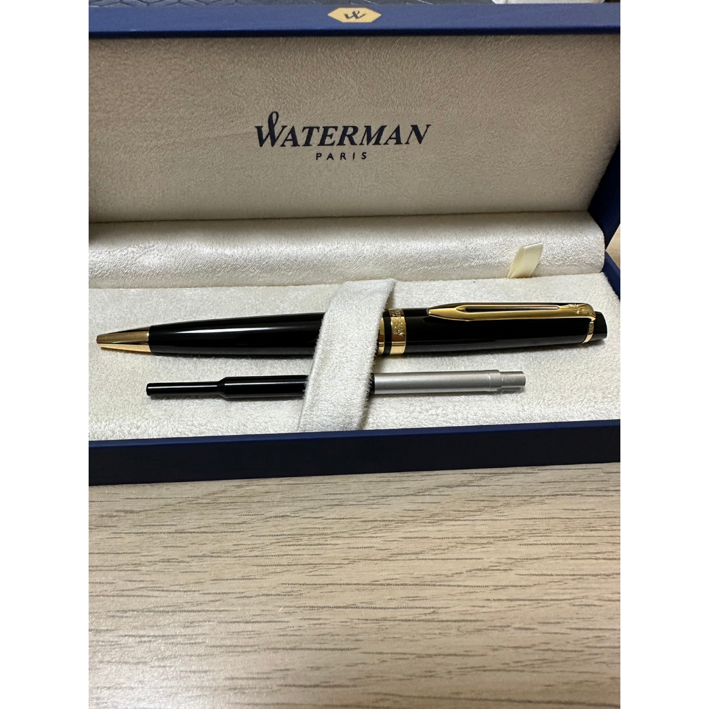 二手 水人 威迪曼 Waterman Expert 新權威系列 黑金 原子筆 附轉接器