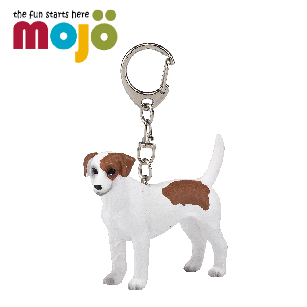 Mojo Fun動物模型-傑克羅素梗犬鑰匙圈