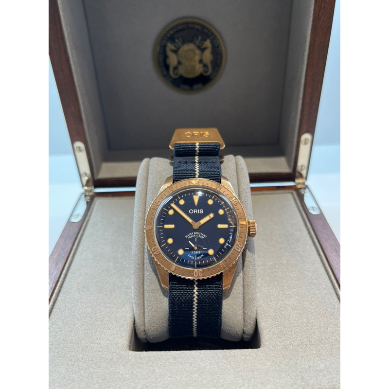 ORIS Carl Brashear Cal.401 復古青銅潛水錶（已絕版）型號：401 7764 3185-Set