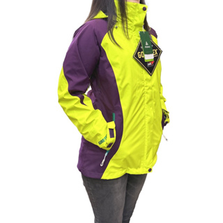 全新限時出清《歐都納 ATUNAS》女 Gore-tex 兩件式防風防水保暖外套 S號『黃深紫/』 G1537W
