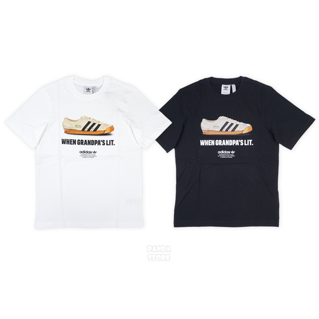 胖達）ADIDAS ORIGINALS 鞋子 插畫 短袖 短T IC8872 黑 IC8871 白 男