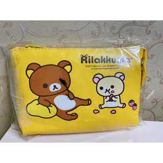卡通收藏* 全新拉拉熊Rilakkuma收納包/化妝包/肩側背小包/黃色
