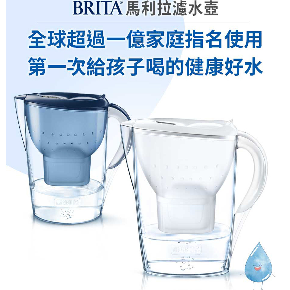 ✨免運✨【德國BRITA】Marella 3.5L馬利拉濾水壺 白 正貨 去水垢濾芯 全效濾芯