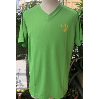T15B 果綠 短袖V領 吸濕排汗衫 功夫衫 運動衫 居家 表演 復古 台灣製造