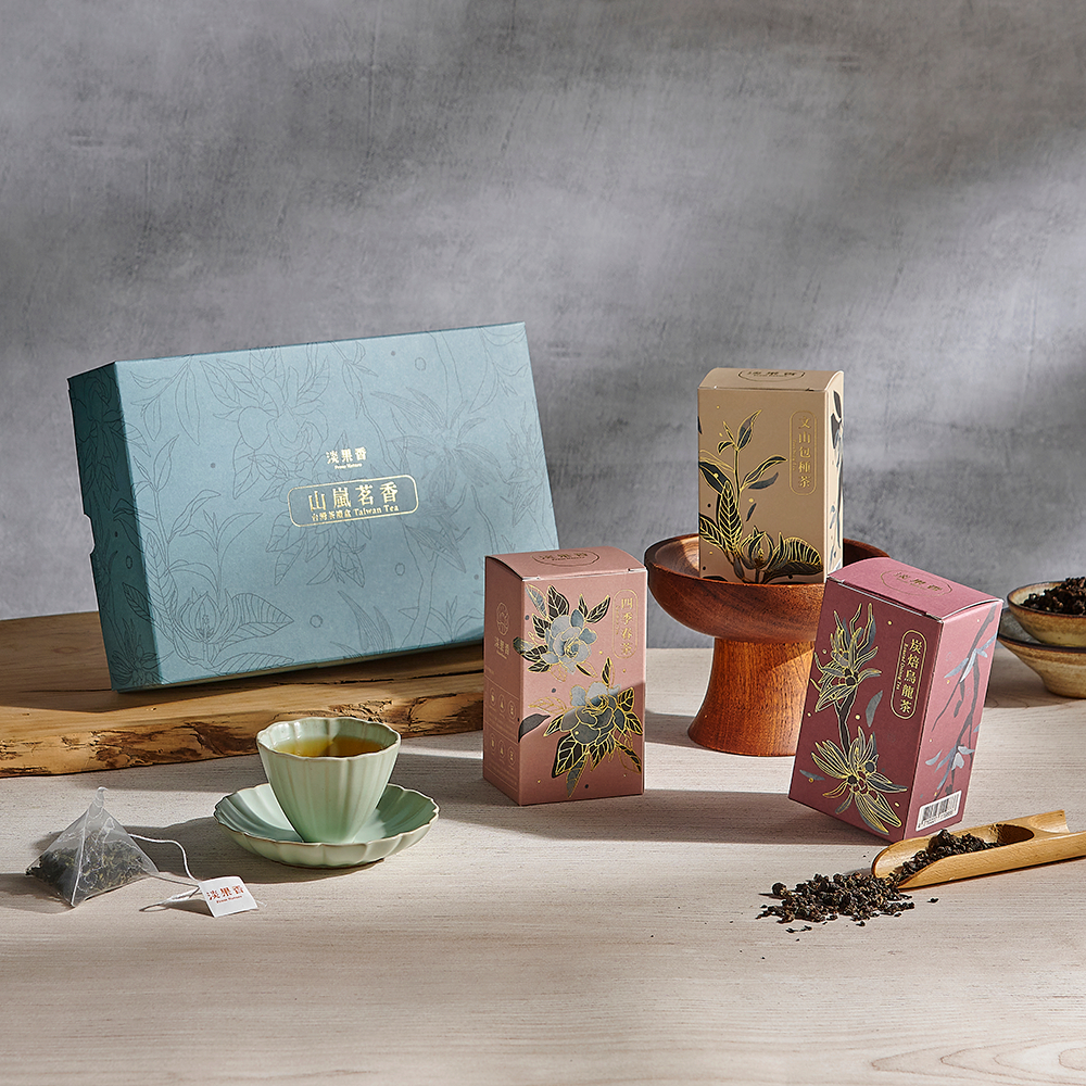 【淡果香】台灣茶禮盒 (四季春茶+炭焙烏龍茶+文山包種茶)