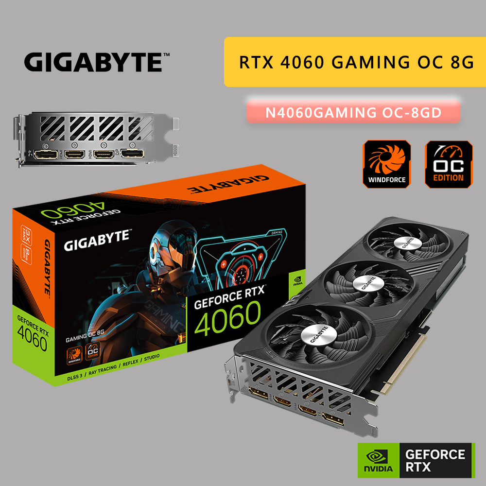 GIGABYTE 技嘉 RTX4060 GAMING OC 8G 顯示卡 N4060GAMING OC-8GD 顯卡