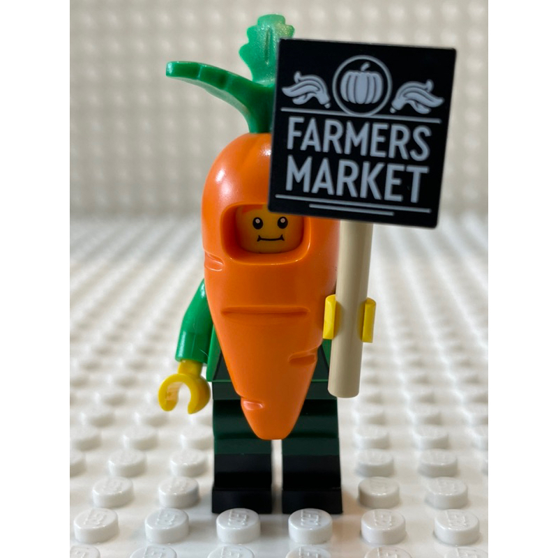 LEGO樂高 第24代人偶包 71037 4號 胡蘿蔔人  紅蘿蔔