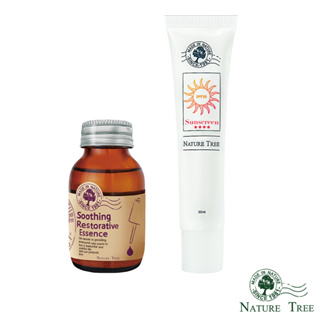 【Nature Tree】敏弱肌抗陽組(經典濃縮舒敏精華液 60ml*1+晶透亮防曬霜 30ml*1)〔官方直營〕