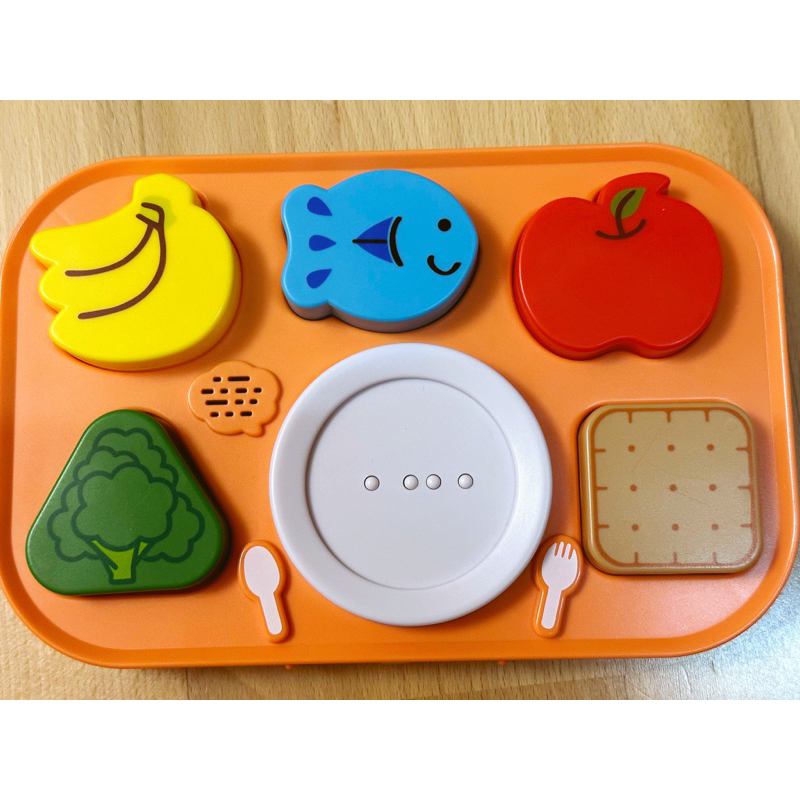（二手、零件 配件 單售）台灣 巧連智 巧虎IC語彙餐盤 早教語彙學習機 巧虎益智餐盤教具 玩具配件 立體拼圖配對玩具