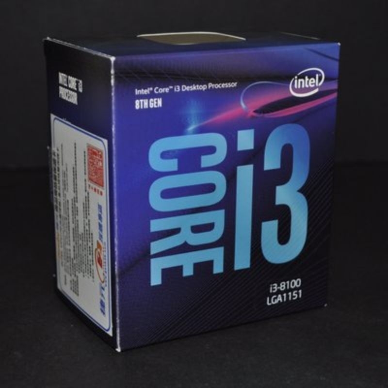 Intel 英代爾 Core i3 8100 CPU 處理器 含盒
