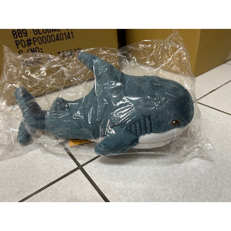 全新袋裝30公分藍鯊魚娃娃