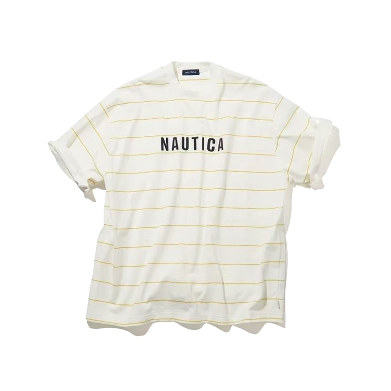 NAUTICA Pin Border Logo S/S 黃白條紋Tee 短袖 男女款 NTC-45 [現貨]