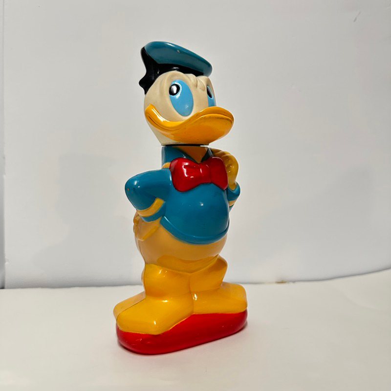 唐老鴨 古董 玩具 水瓶 迪士尼 水壺 軟膠 搪膠