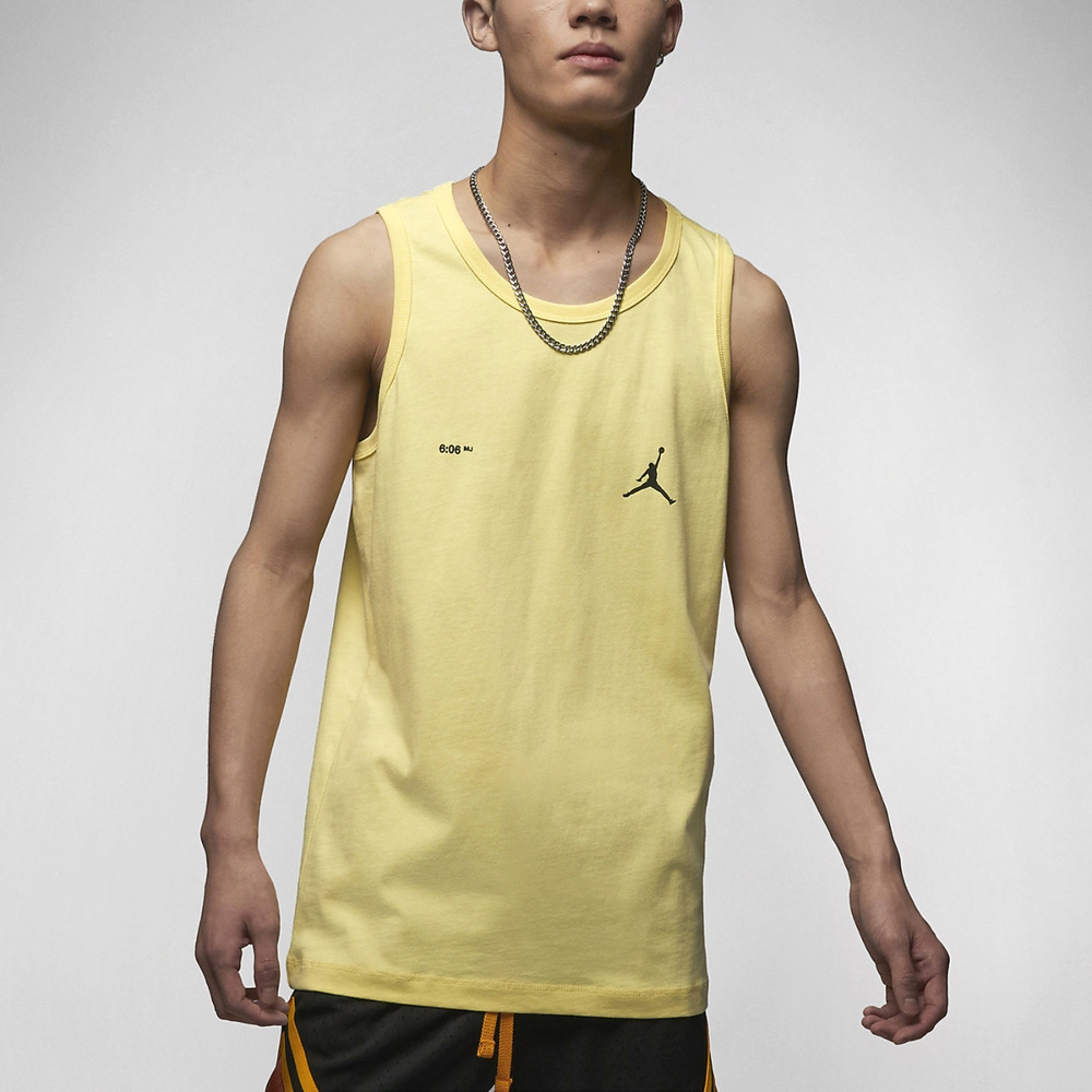 NIKE 背心 JORDAN DRI-FIT 黃色 排汗 運動背心 基本款 男 DX9606-706