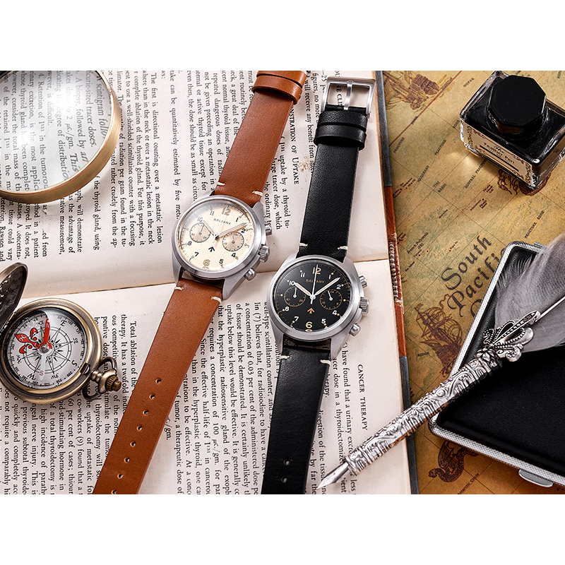 AF Store* BALTANY RAF 6BB 復古軍用計時錶 英國皇家空軍 飛行錶 石英機芯 真皮錶帶
